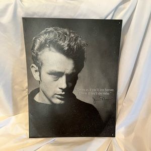TAGS metal sign James Dean dreams quote movie star icon legend